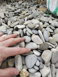 Галька черноморская фр. 40-70 мм.  купить в Электростали фото Камень Клуб