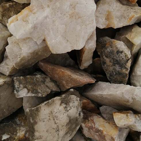 фото Кварц ( фр. 70-100 мм)  купить в Электростали в интернет-портале КАМЕНЬ КЛУБ