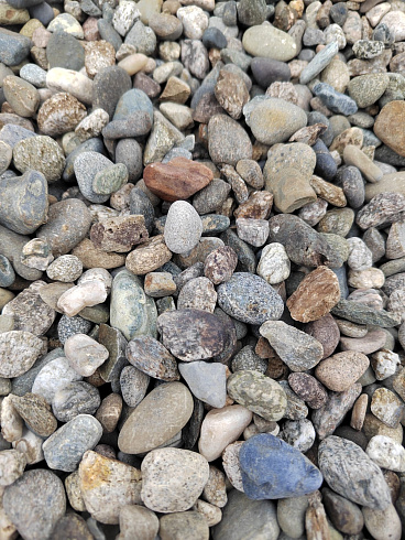 Kamenclub.ru: Галька речная окат (серая) фр.10-20 мм купить  в Электростали галька речная серая, серый, темно-серый, светло-серый, коричневый ландшафтная декоративная речная окатанная округлая галька 5000 руб/т   фото КАМЕНЬ КЛУБ