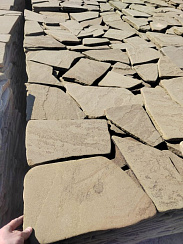 Kamenclub.ru: Песчаник пластушка серо-зеленый (3,0 см)  купить в Электростали песчаник серо-зеленый, серый, зеленый песчаник пластушка колотый рваный ландшафтный 10200 руб/м3   фото КАМЕНЬ КЛУБ