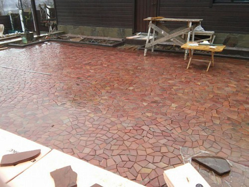 Kamenclub.ru: Песчаник брусчатка (Готика) art PSK-L-01  купить в Электростали    2600 руб/кв.м    фото КАМЕНЬ КЛУБ