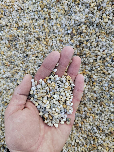 фото Галька крымская жемчужная фр. 3-5 мм. купить в Электростали  в интернет-портале КАМЕНЬ КЛУБ